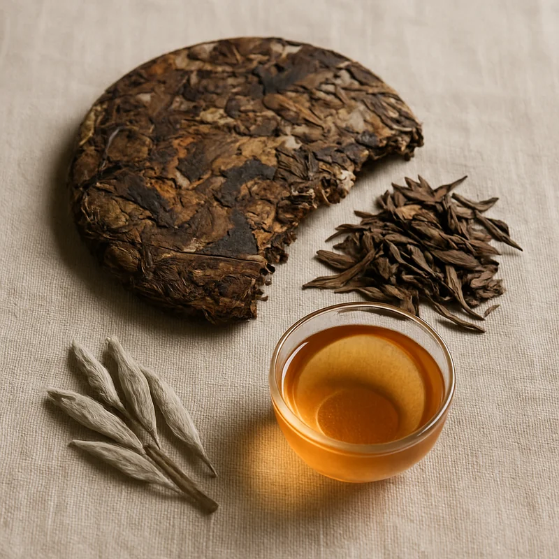 2014 "Chen Nian Shou Mei" Aged White Tea Cake of Fuding
